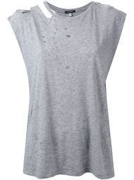'Sleeveless ripped neck' T-shirt R13