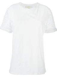 футболка с ажурными рукавами  Michael Michael Kors