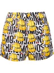 hard hat print shorts Moschino