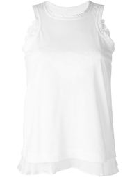 tank top with floral lace Sacai