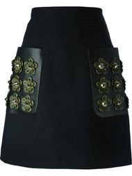 мини-юбка с накладными карманами Fendi