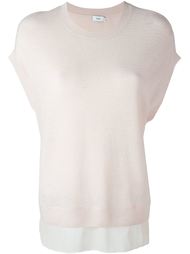 sleeveless perforated layered top Vince