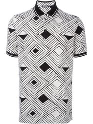 футболка-поло с геометрическим принтом Dolce &amp;amp; Gabbana