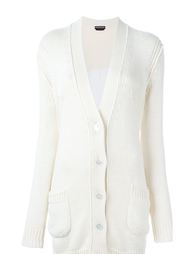 long button up pocket detail knitted cardigan Rochas