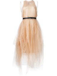 belted tulle dress Vera Wang