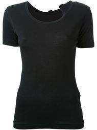 curl collar detail T-shirt Yohji Yamamoto