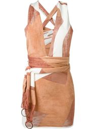 plunging V-neck mini dress Roberto Cavalli