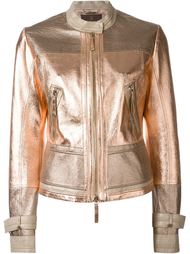 куртка на молнии с отделкой металлик Roberto Cavalli