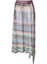 полупрозрачная юбка с бахромой  Missoni