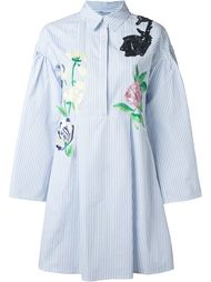платье-рубашка с цветочной вышивкой Blumarine