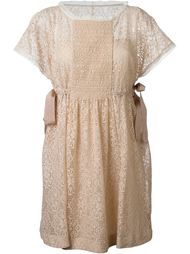 кружевное платье с завязками по бокам Red Valentino
