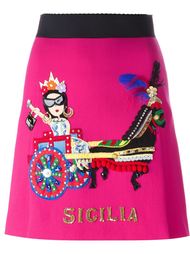 юбка с заплаткой 'Carretto Siciliano' Dolce &amp;amp; Gabbana