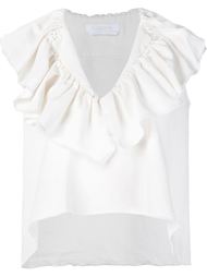 ruffle collar sleeveless top Chloé