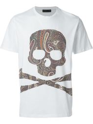 paisley print skull and bones patch T-shirt Etro