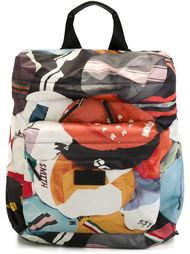 geometric print zip up backpack Paul Smith