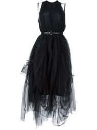 belted tulle dress Vera Wang