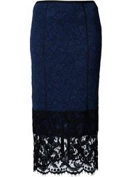 two-tone lace skirt Oscar de la Renta