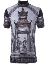 футболка-поло с принтом китайского храма Dolce &amp;amp; Gabbana