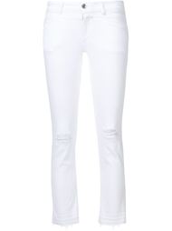 distressed cropped skinny trousers Closed