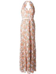 flower motif long dress Marchesa Notte