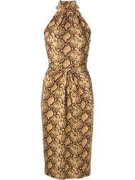 облегающее платье со змеиным принтом Michael Kors