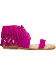 fringed flat sandals Paul Andrew