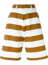 striped wide leg knee-length shorts Nº21