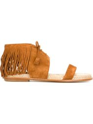 fringed flat sandals Paul Andrew