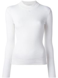ribbed high neck knitted top Courrèges