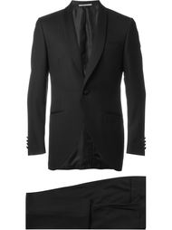 contrast collar two piece dinner suit Canali