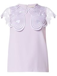 macrame heart blouse Christopher Kane