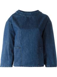 denim effect stitch detail wide fit T-shirt Bark