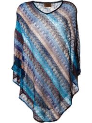 zig zag knit poncho Missoni