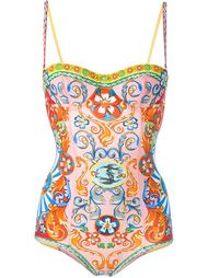 купальник с принтом Carretto Siciliano Dolce &amp;amp; Gabbana