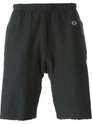 raw edge track shorts Champion