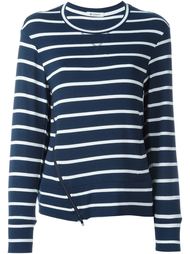 striped side zip detail jumper Dondup