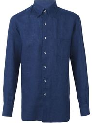 pocketed button down shirt Canali