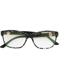 rectangular frame glasses Bulgari