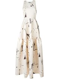 giraffe print gown Rochas