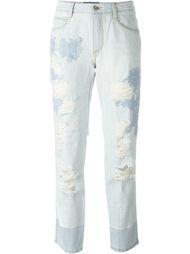 джинсы с вышивкой Ermanno Scervino