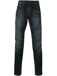 байкерские джинсы скинни Balmain