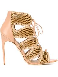 eyelets lace detailing sandals  Brian Atwood