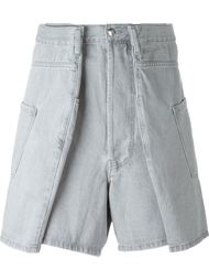 double width denim shorts Christopher Shannon