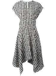 асимметричное платье с графическим узором Stella McCartney