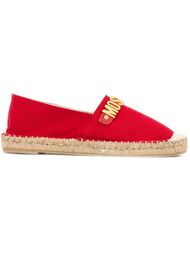 logo plaque espadrilles Moschino