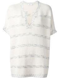 striped knitted wide fit top Vince