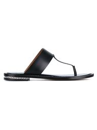 Chain-Embellished Leather Thong Sandals Givenchy