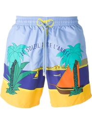 beach scenery print swim short Vilebrequin
