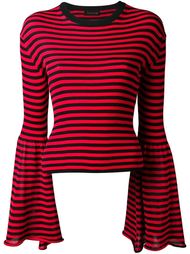 striped bell sleeve sweater DressCamp
