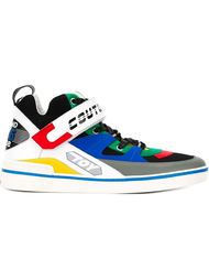 couture panelled hi-top sneakers Moschino